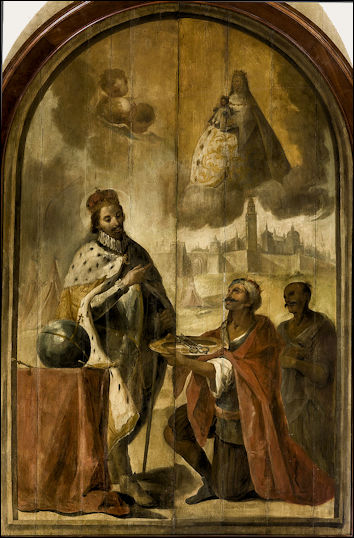 Axataf overhandigd de sleutels van Sevilla aan Fernando III.