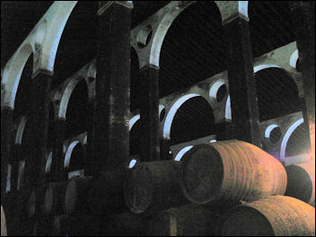 Interieur van La Arboledilla, het hoogstgelegen wijnhuis in de Marco de Jerez, in Sanlúcar de Barrameda.