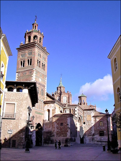 Zicht op de kathedraal van Teruel.