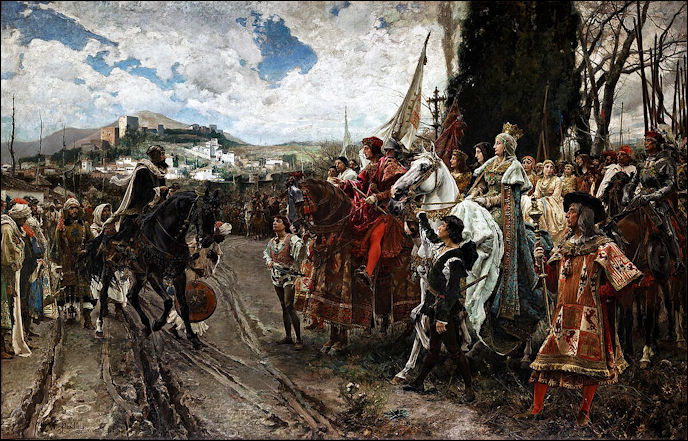La rendición de Granada (De overgave van Granada) een werk van Francisco Pradilla